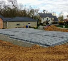 Béton alvéolaire posé