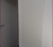 Meuble PAX 50x58cm + Porte VINTERBRO dans l'alcôve de la salle de bain