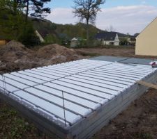 Résultat fini du planché isolant.