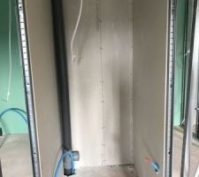 Wc étage (placo en cours)