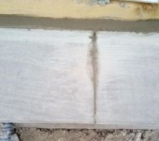 Seuil après coupe centrale. Chez les concurrents il y a quand même mieux!!