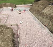 Le cofrage pour le radier