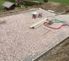 Le cofrage pour le radier