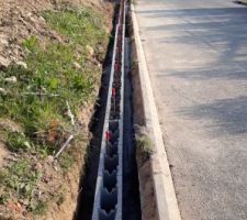 Mur de soutènement en cours