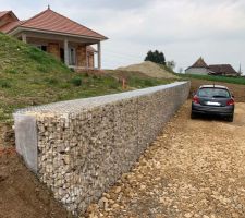 Mur en gabion terminé