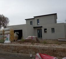 1ère couche enduit dégrossi