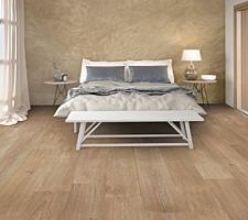 Choix du Carrelage : PORCELANOSA, gamme Starwood, modèle Tanzania Nut, en 150x25 cm.