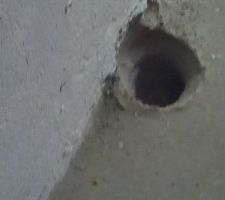 Démolition d'un ancien conduit eaux usées