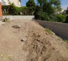 Mur de cloture en béton banché