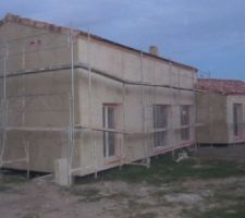 Façade en cours, sous-couche, vue du sud-ouest