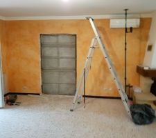 Ouverture du placo pour futur ouverture vers ancien Garage/Cuisine