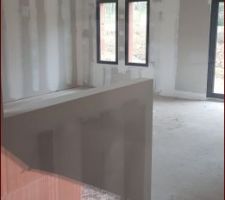 Bonsoir tout le monde,

Nous sommes rentrer la semaine dernière de voyage, nous sommes allés voir la maison. 
Le placo est terminé. 
On a encore plus hâte d'être dedans même si c'est un peu compliqué de s'imaginer les volumes avec les meubles. 
L'électricien à également fini. 

A très vite
Alexia et Nicolas