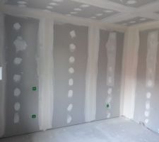 Le placo fini et les joints presque finis