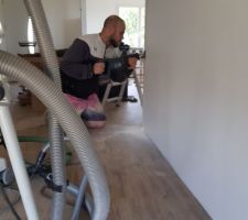 Découpe de la demi cloison qui était trop longue de 5cm