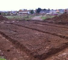 Photos prise à une 10aine de mètre du fond du terrain, à l'angle arrière gauche de notre futur maison