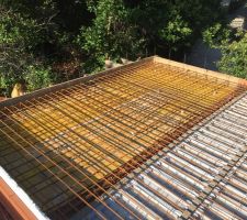 Ferraillage du balcon de l'étage