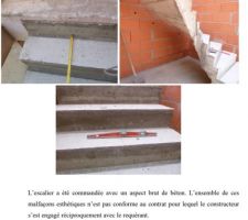 Extrait rapport expertise - Escalier non conforme