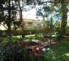 Vu du terrain depuis le coin nord est