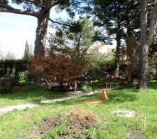 Vu du terrain depuis le coin sud ouest