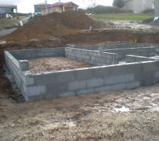 Visite sur le chantier le 10 novembre, le vide sanitaire a été commencé, les travaux avancent bien.