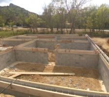 Fondation semelle &eacute;largie (60cm) sur 1m de profondeur + VS