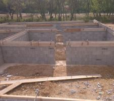 Fondation semelle élargie (60cm) sur 1m de profondeur + VS
