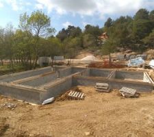 Fondation semelle élargie (60cm) sur 1m de profondeur + VS