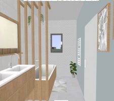 Vue 3D de la salle de bain principale