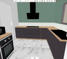 Vue 3D de la cuisine