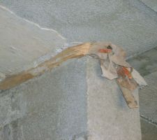 Bout de bois, papier de sac de ciment...