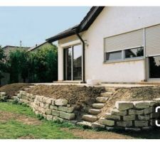 Exemple terrasse avec remblaiement