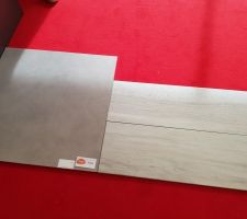 Carrelage partie jour (gauche) et chambres (droite)