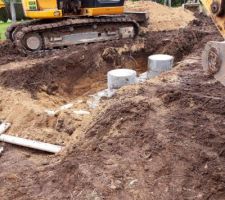 Installation de la fosse septique