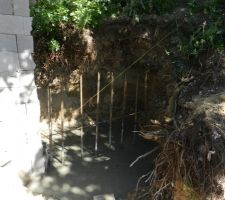 Fondations mur de soutènement