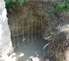 Fondations mur de soutènement