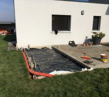 Terrassement du prolongement de la terrasse