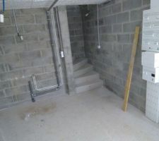 Sous sol escalier compteur electrique