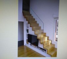Idée escalier béton habillage bois
