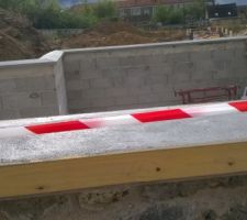 "chapeautage" des murs du local poubelle