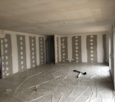 Ré-agréage complet du plafond de la pièce principale