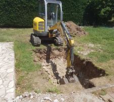 Trou pour la fosse septique