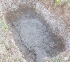 Coulage de la dalle d ancrage de la fosse septique