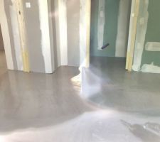 Chape fluide anhydrite coulée
