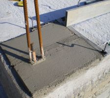 Point haut de la dalle:d&eacute;but de l'arase