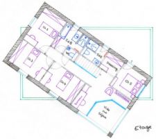 1ers essais de modification des plans : étage