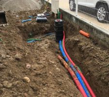 Borne Edf + borne compteur d'eau en limite de terrain