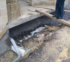 Une partie du drainage...