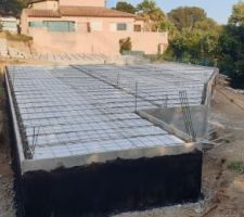 Pose du plancher avant coulage ce jeudi