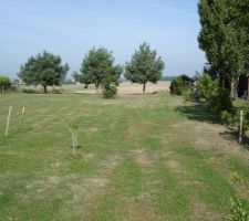 Avant le d&eacute;but de la construction avec les piquet d'implantation pour le PC