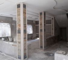 Pierre naturelle, faux plafond SS sol
